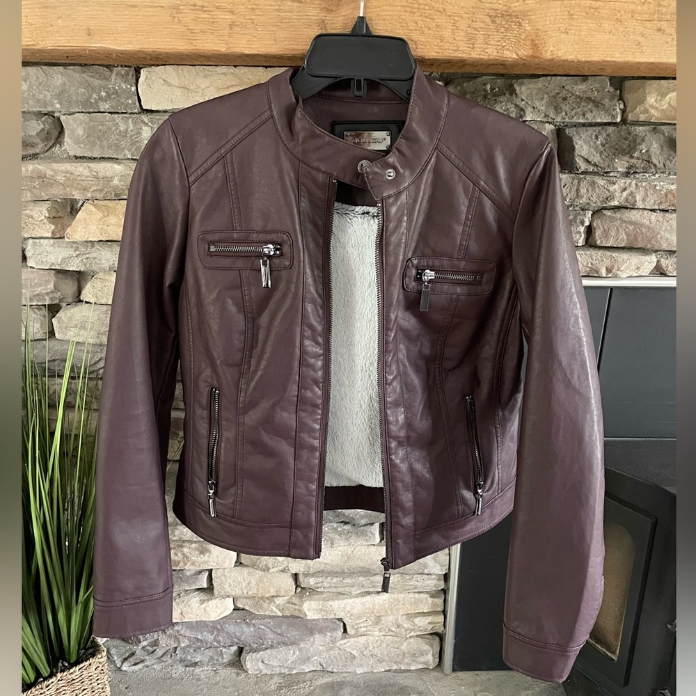 Jou Jou Deep Purple Fur Lined Jacket!